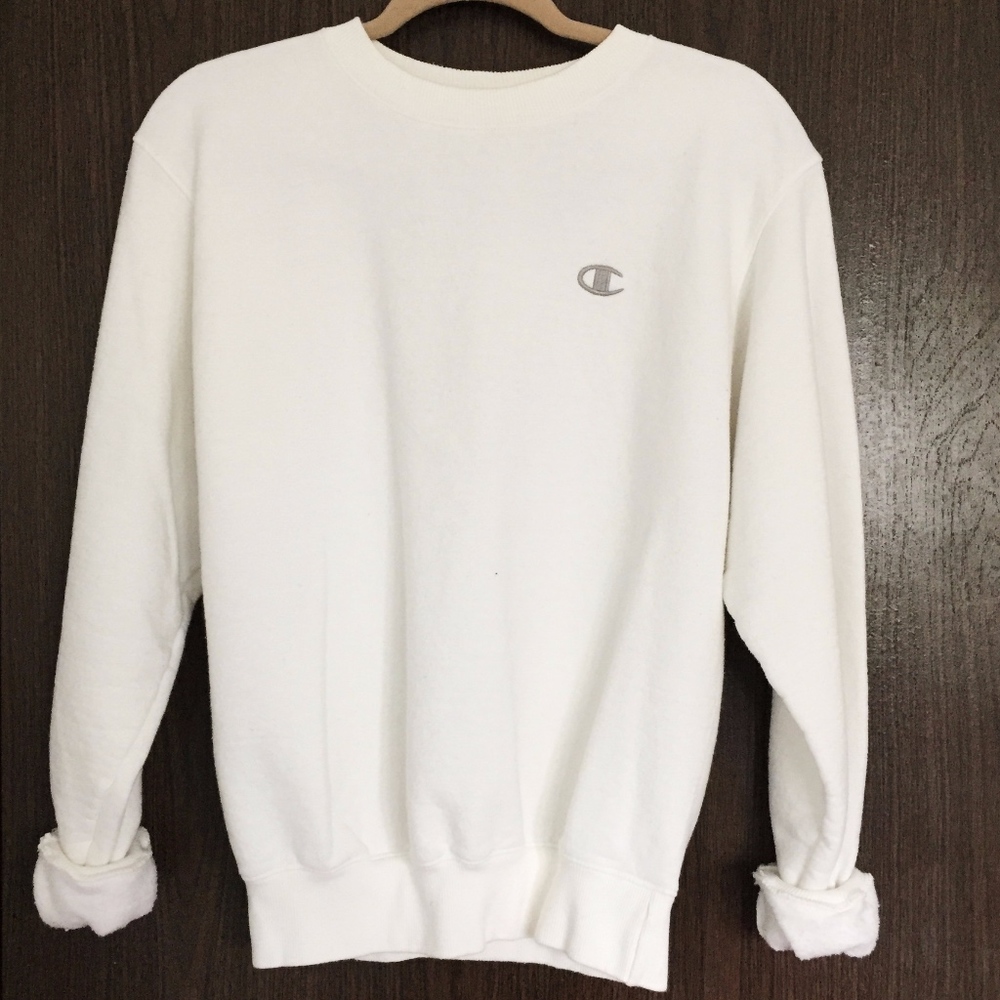 White Champion Sweatshirt Size Small